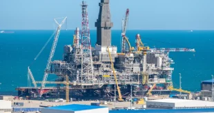 A drilling platform in Baku, Azerbaijan.Shutterstock