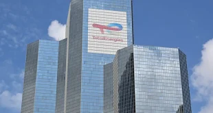 The headquarters of French multinational integrated energy and petroleum company TotalEnergies is seen in La Defense, the business district, west of Paris, France on August 13, 2025. [Mustafa Yalçın – Anadolu Agency]