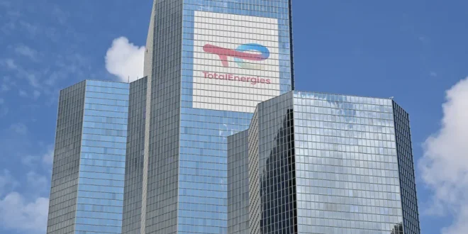The headquarters of French multinational integrated energy and petroleum company TotalEnergies is seen in La Defense, the business district, west of Paris, France on August 13, 2025. [Mustafa Yalçın – Anadolu Agency]