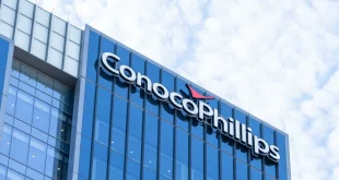 The company logo on the world headquarters of ConocoPhillips in Houston, Texas.Shutterstock
