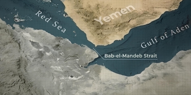 The Bab al-Mandeb Strait. [Photo/AA]